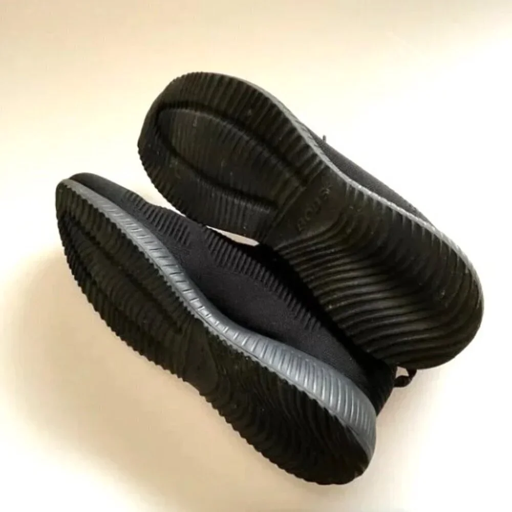 SKECHERS BOBS TOUGH TALK MEMORY FOAM SNEAKERS BLACK RUNNING SHOES 9.5